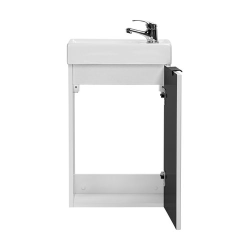 Ensemble Meuble Lave-mains Suspendu Adel Blanc Avec Le Lavabo Fika 40 Cm