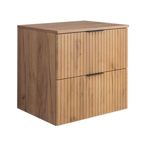 Plan De Toilette En Chêne Craft – Décor Bois – 60 Cm – Compatible Vena / Flow