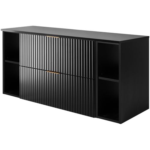 Plan De Toilette En Noir – Finition Mate – 120 Cm – Compatible Vena / Flow / Madis