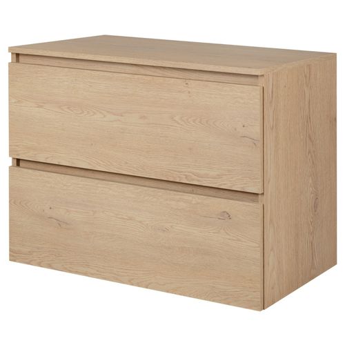 Plan De Toilette En Chêne Clair – Décor Bois – 120 Cm – Compatible Simple