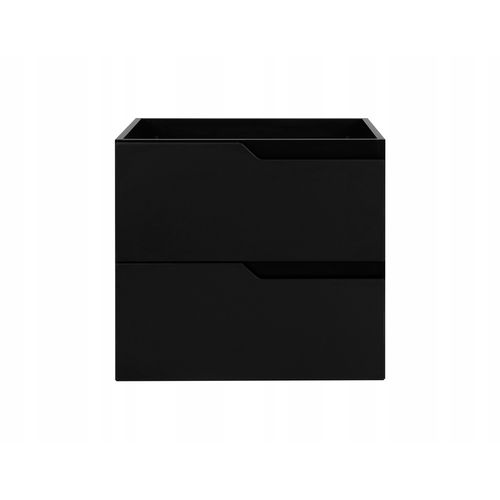 Meuble De Salle De Bain Suspendu Sous Vasque Modern Noir 60 Cm