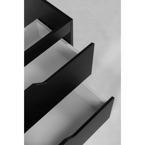 Meuble De Salle De Bain Suspendu Sous Vasque Modern Noir 60 Cm