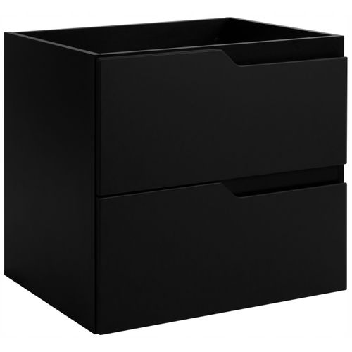 Meuble De Salle De Bain Suspendu Sous Vasque Modern Noir 60 Cm