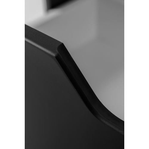 Meuble De Salle De Bain Suspendu Sous Vasque Modern Noir 80 Cm