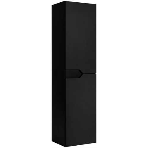 Meuble Colonne De Salle De Bain Suspendu  Modern Noir 36 X 136 Cm