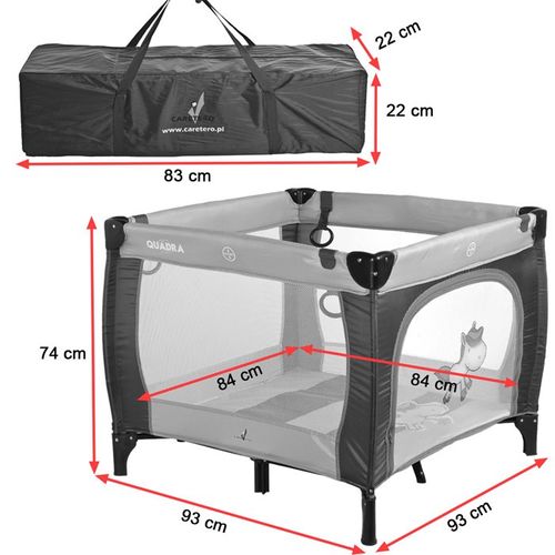 Quadra Parc Bébé De Voyage Pliant De 0 À 15 Kg      Gris