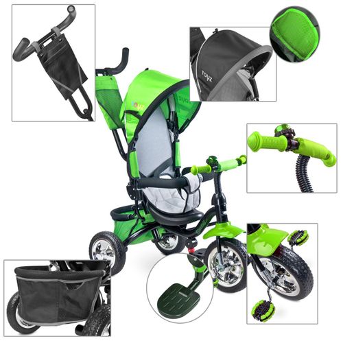 Timmy Tricycle Évolutif 3 En 1 Avec Canne Directionnelle    Vert