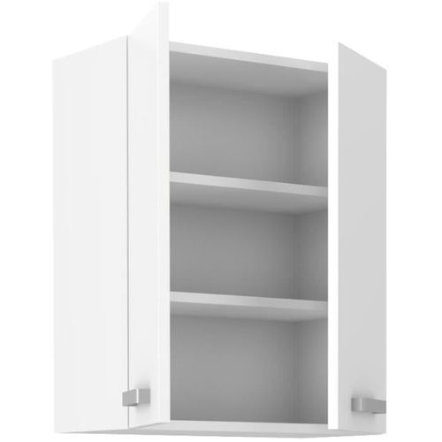 Atlas Meuble Haut 2 Portes Décor Blanc L60  X P31  X H72