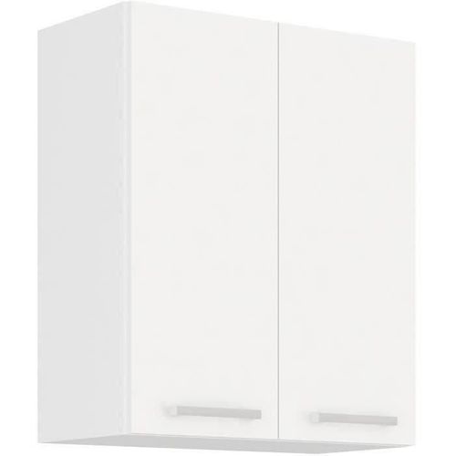Atlas Meuble Haut 2 Portes Décor Blanc L60  X P31  X H72