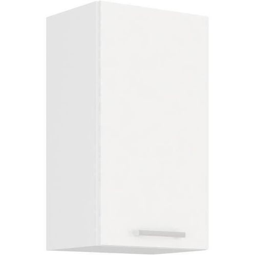 Atlas Meuble Haut 1 Porte - Décor Blanc Mat - L 40 X P 31 X H 72 Cm