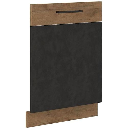 Rock - Porte Habillage Lave-vaisselle - 60cm - Chêne Lancelot Et Gris Matera - Cuisinier