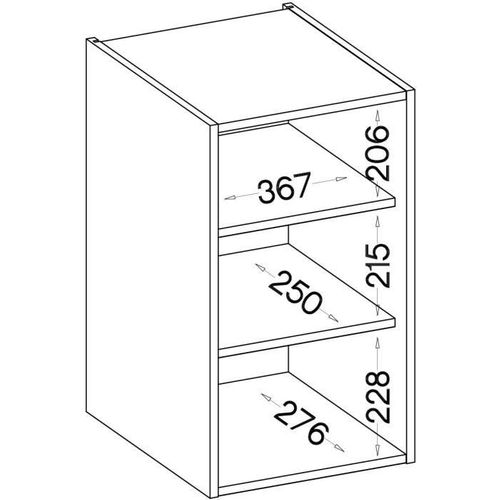 Modena - Meuble Haut - 1 Porte - 40 X 31 X 72 Cm - Chene Artisan / Noir Mat