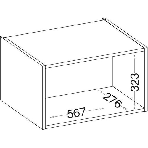 Modena - Meuble Haut Hotte - 1 Porte - 60 Cm - Chene Artisan / Noir Mat
