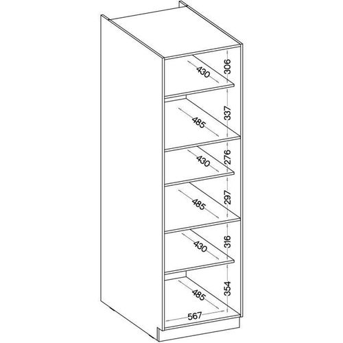 Colonne - Modena - 60 Cm - 2 Portes - Chêne Artisan Et Noir Mat - Cuisinier