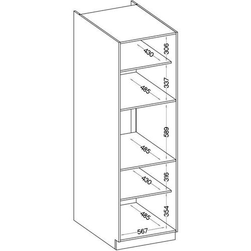 Colonne Four - Modena - 60 Cm - 2 Portes - Chêne Artisan Et Noir Mat - Cuisinier