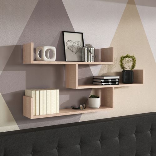 Étagère Murale 3 Niveaux 119 Cm, Chêne Sonoma