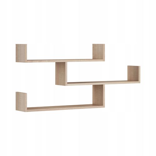 Étagère Murale 3 Niveaux 119 Cm, Chêne Sonoma