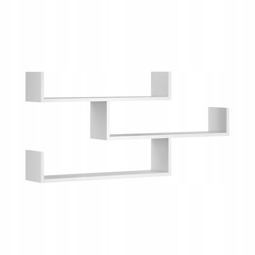 Étagère Murale 3 Niveaux 119 Cm, Blanc Mat