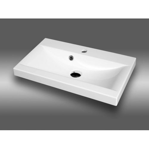 Salle De Bain Suspendue Lavabo Miroir + 2 Colonnes Wotan Mat