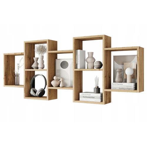Étagère Murale/posée Carré, Chêne Wotan