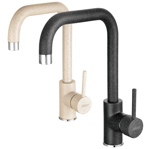 Robinet Mitigeur Évier Bec En L Rotatif Freya Noir Graphite