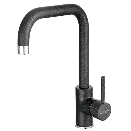 Robinet Mitigeur Évier Bec En L Rotatif Freya Noir Graphite