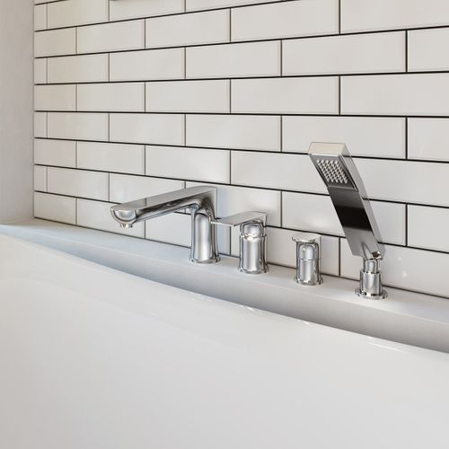 Mitigeur Bain / Douche Encastré 4 Trous Algeo Square Chromé