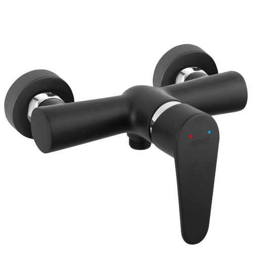 Robinet Mitigeur Mural De Douche Noir Algeo Black