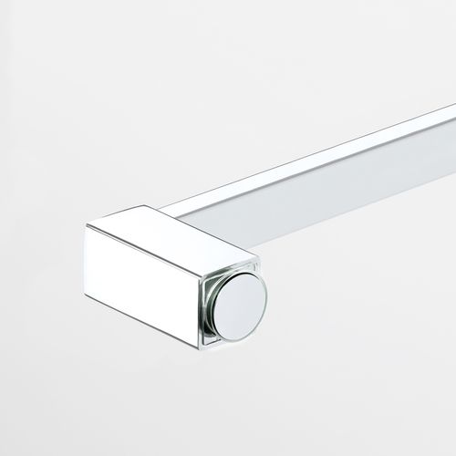 Paroi De Douche à L'italienne Blanche Avec Porte Serviette 100 Cm Santorini White