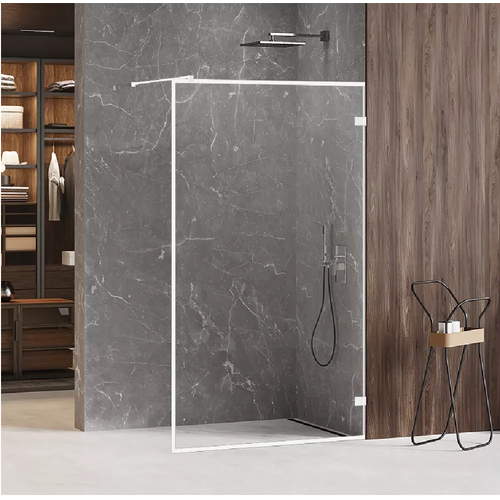 Paroi De Douche à L'italienne Blanche Avec Cadre   110 Cm  Santorini White