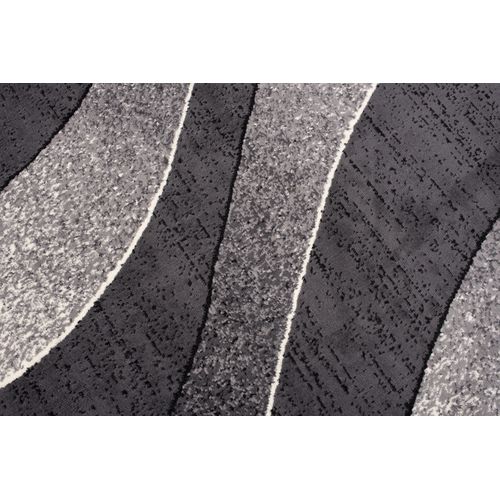 Tapis De Salon Chambre Rectangle Noir Gris Vagues Fin Dream 160 X 230 Cm