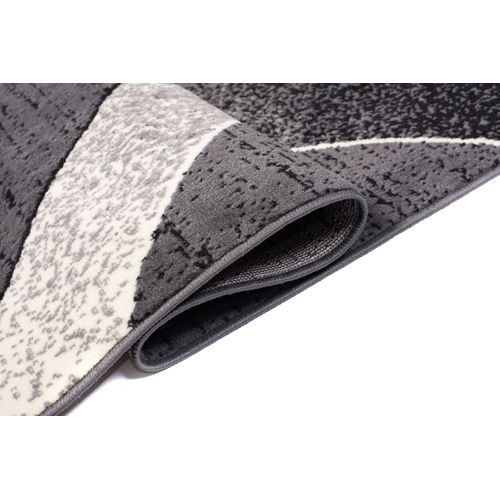 Tapis De Salon Chambre Rectangle Noir Gris Vagues Fin Dream 250 X 350 Cm