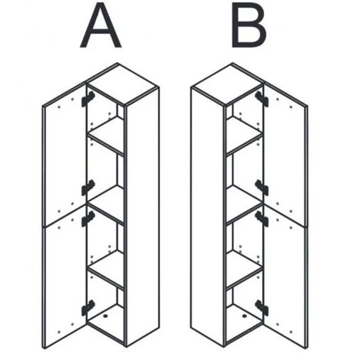 Colonne Salle De Bain Suspendue Avec 2 Portes Coloris Alaska Chêne à Nœuds.