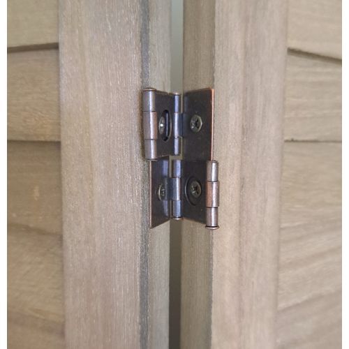 Paravent Persienne De 6 Pans En Bois, Coloris Brun - Dim : H170 X L240 Cm