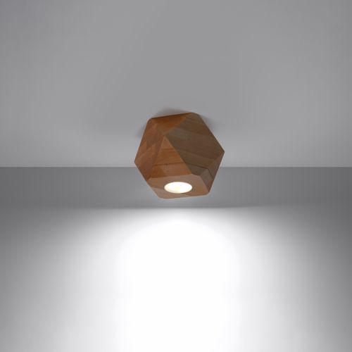 Plafonnier Bois Bois Naturel Gu10 1 Woody