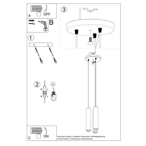 Suspension Bois Bois Naturel Gu10 3 Lino