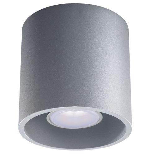 Plafonnier Aluminium Gris Gu10 1 Orbis