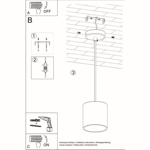 Suspension Aluminium Blanc Gu10 1 Orbis