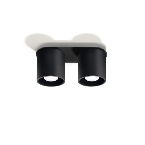 Plafonnier Aluminium Noir Gu10 2 Orbis