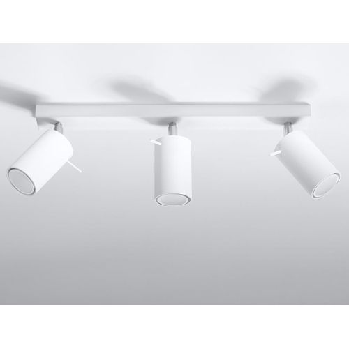 Plafonnier 3 Lampes Design Randy - Acier - Blanc