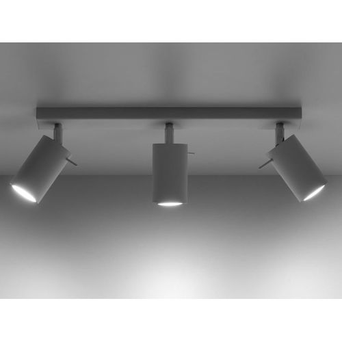 Plafonnier 3 Lampes Design Randy - Acier - Blanc