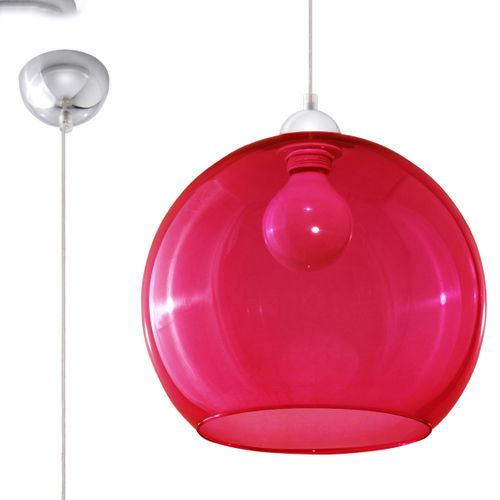 Suspension Acier Rouge E27 1 Ball