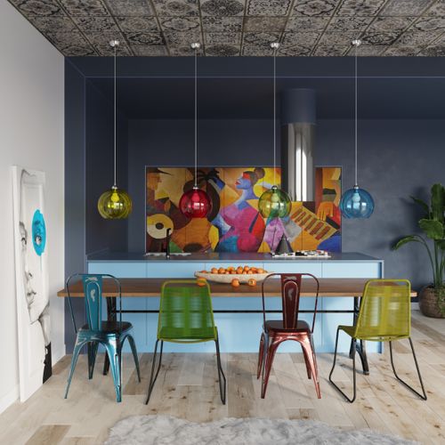 Suspension Acier Rouge E27 1 Ball