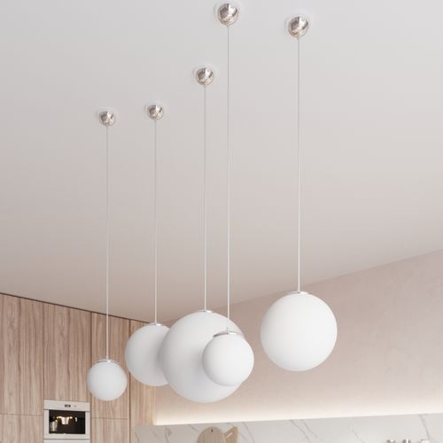 Suspension Acier Blanc/chromé E27 1 Ugo 20