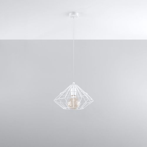 Suspension Acier Blanc E27 1 Umberto