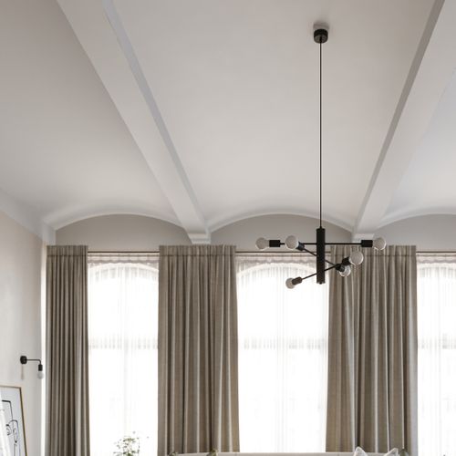 Suspension Acier Noir E27 6 Duomo