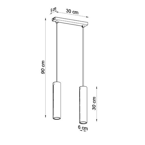 Suspension Acier Blanc Gu10 2 Lagos