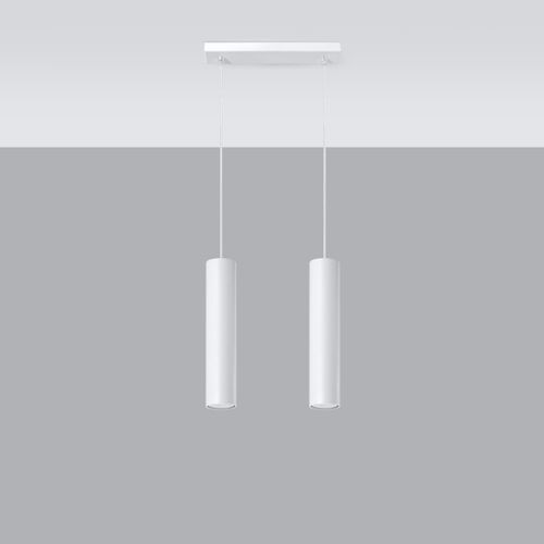 Suspension Acier Blanc Gu10 2 Lagos