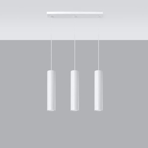 Suspension Acier Blanc Gu10 3 Lagos Line