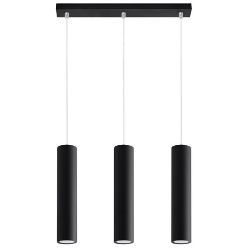 Suspension Acier Noir Gu10 3 Lagos Line